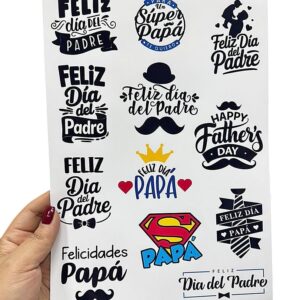 Stickers Vinil Dia del Padre x24 piezas
