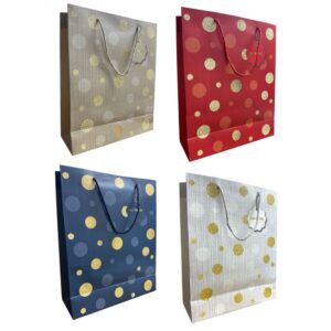 Bolsas de Regalo Lujo 18x24 Circulos x12 unid