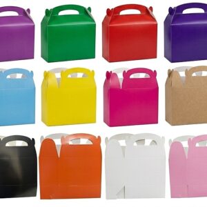 Cajas Lonchera Cotillon Colores x12 unid.