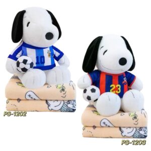 Peluche Snoopy Futbolista c/Cobija PS1202