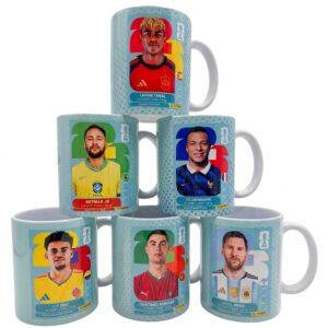 Tazas Mundial de Fútbol Jugadores x3 unid