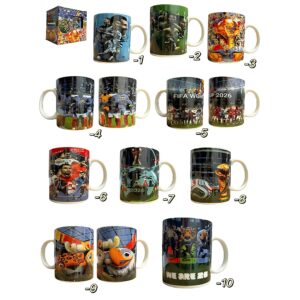 Tazas Mundial de Fútbol c/cajita
