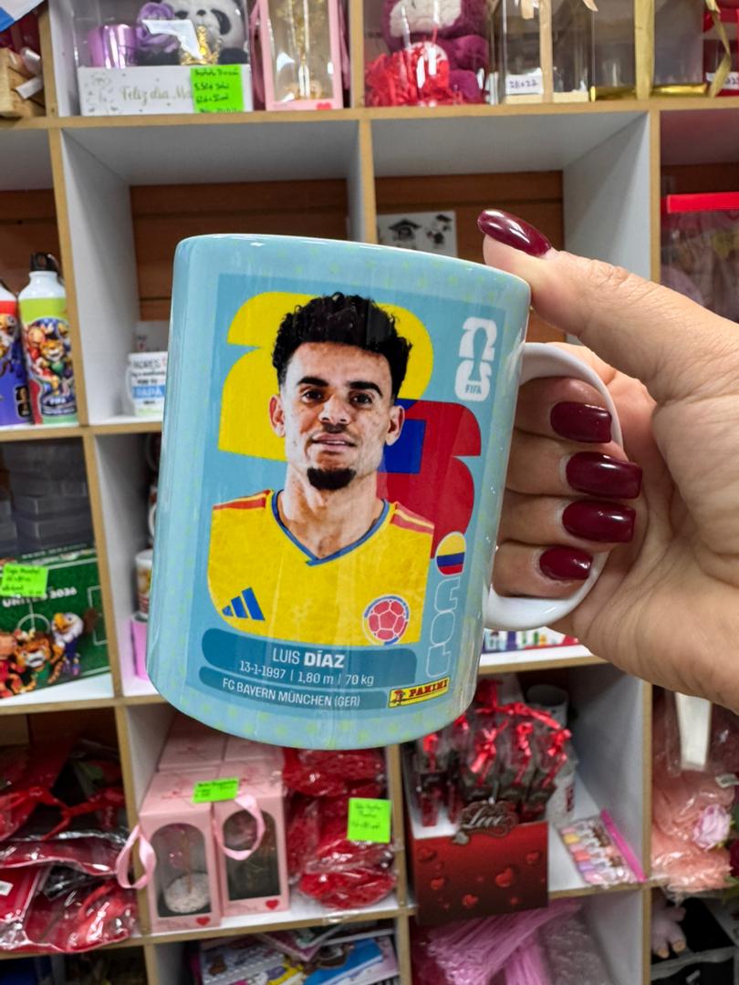 Tazas Mundial de Fútbol Jugadores x3 unid - Image 2