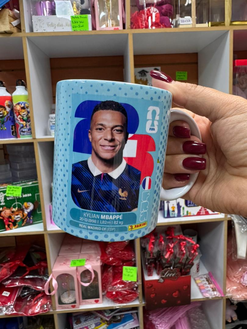 Tazas Mundial de Fútbol Jugadores x3 unid - Image 3