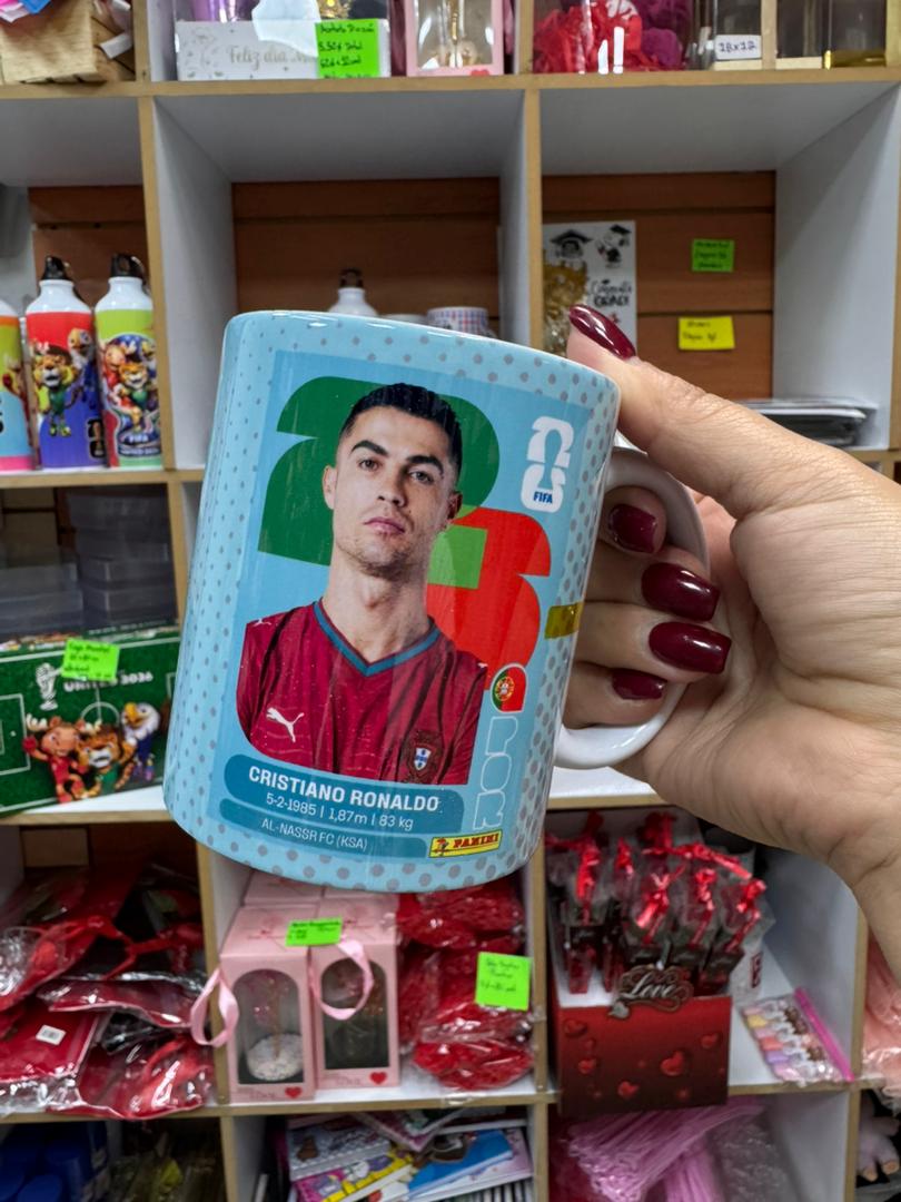 Tazas Mundial de Fútbol Jugadores x3 unid - Image 5