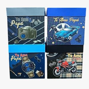Cajas Cubo 22x22 Varón Azul x4 unid.
