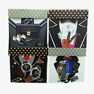 Cajas Cubo 22x22 Varón Negro x4 unid.