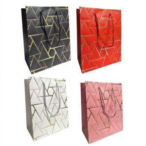 Bolsas de Regalo Lujo 18x24 Triangulos x12 unid