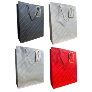 Bolsas de Regalo Lujo 18x24 Lineas x12 unid