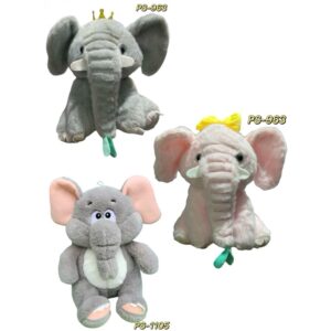 Peluche Elefante Corona Lazo 25cm PS963