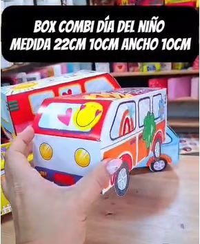Caja Carrito Van Autobús F/D Niño x8 unid - Image 3