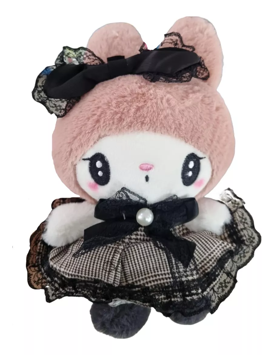 Peluche Kuromi y Melody Vestido 25cm PS796 - Image 2