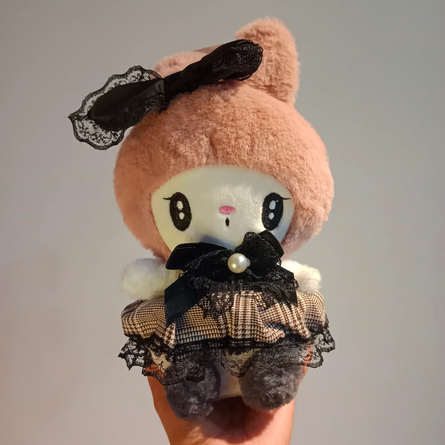 Peluche Kuromi y Melody Vestido 25cm PS796 - Image 11