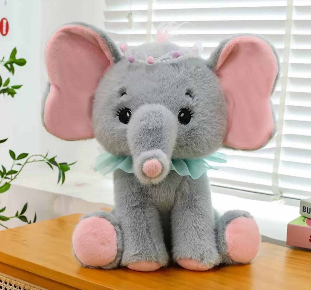 Peluche Elefante Gris y Rosado 45cm PS1145 - Image 5