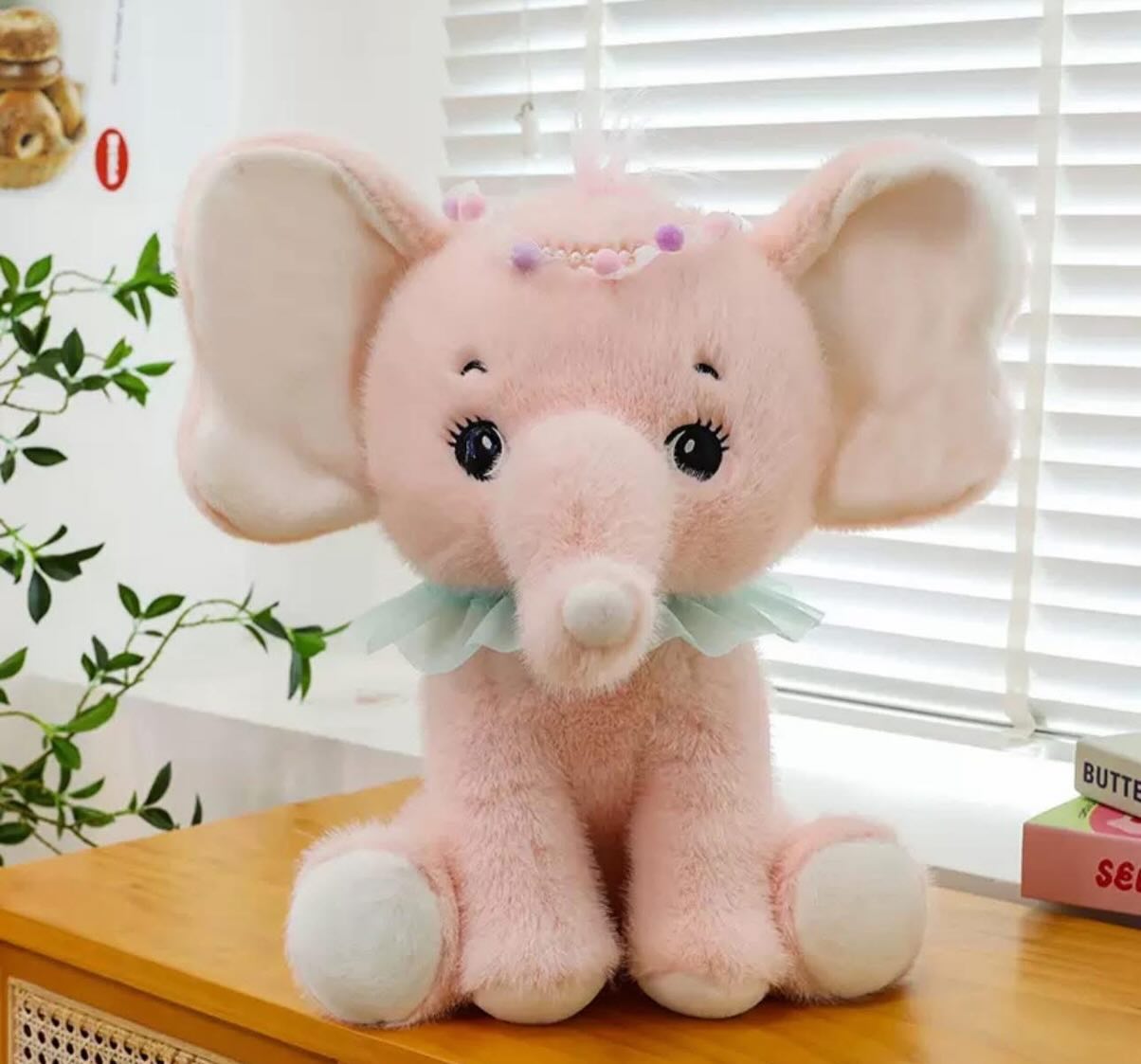 Peluche Elefante Gris y Rosado 45cm PS1145 - Image 6