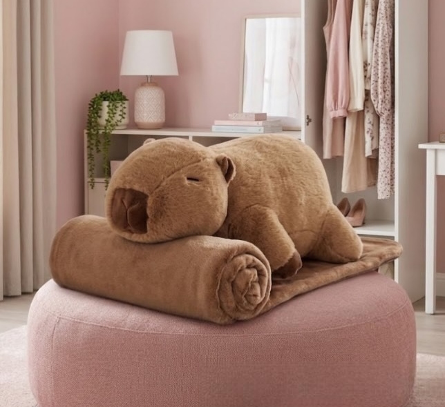 Peluche Capibara Acostado Con Cobija 55cm PS1049 - Image 3