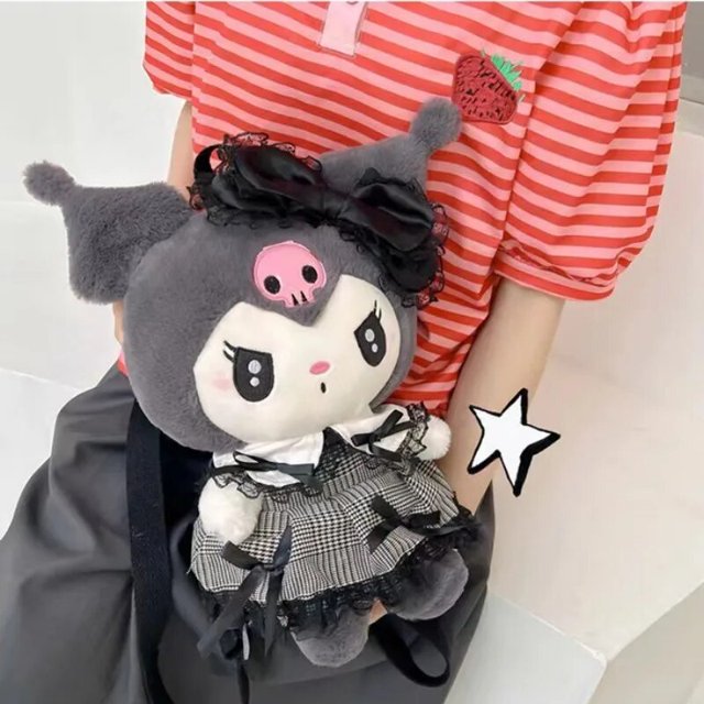 Peluche Kuromi y Melody Vestido 25cm PS796 - Image 16