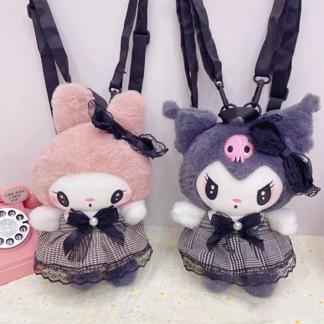 Peluche Kuromi y Melody Vestido 25cm PS796 - Image 4