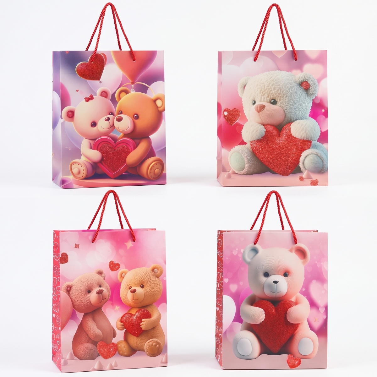 Bolsas Delux M (18x24) Love Osos x12 unid.