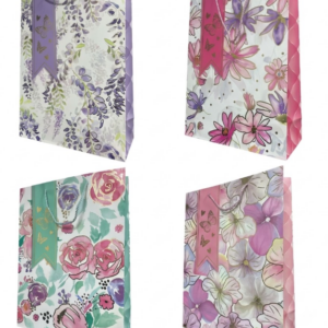 Bolsas de Regalo Lujo 30x40 Flores x12u