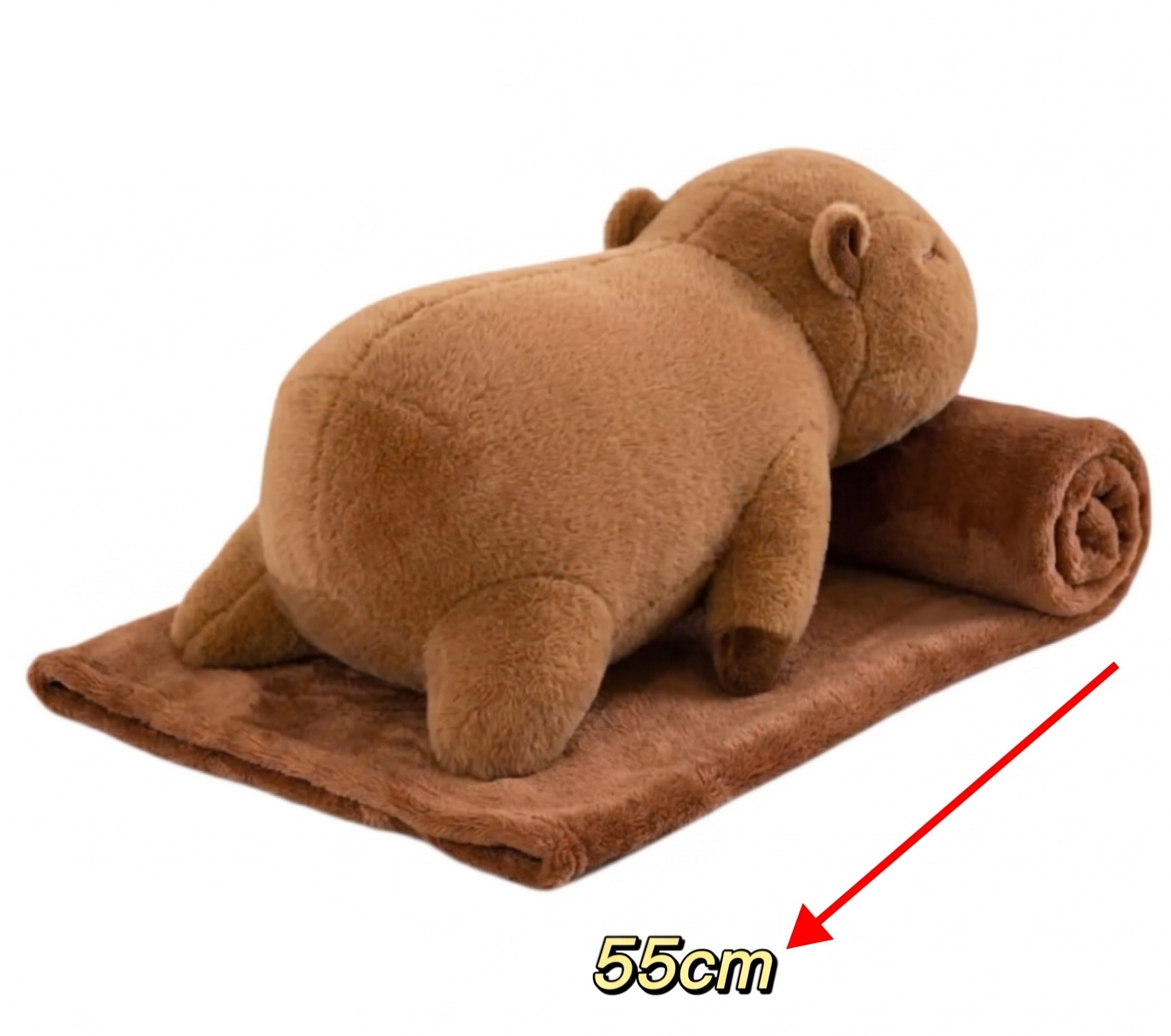 Peluche Capibara Acostado Con Cobija 55cm PS1049 - Image 6