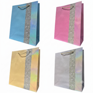 Bolsas de Regalo Lujo 30x40 Franja x12u
