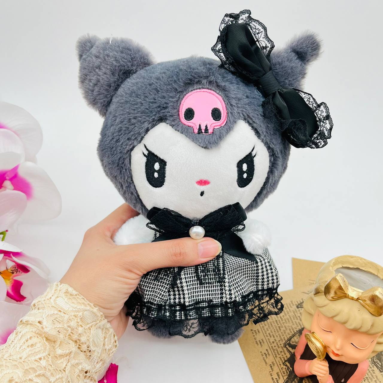 Peluche Kuromi y Melody Vestido 25cm PS796 - Image 14
