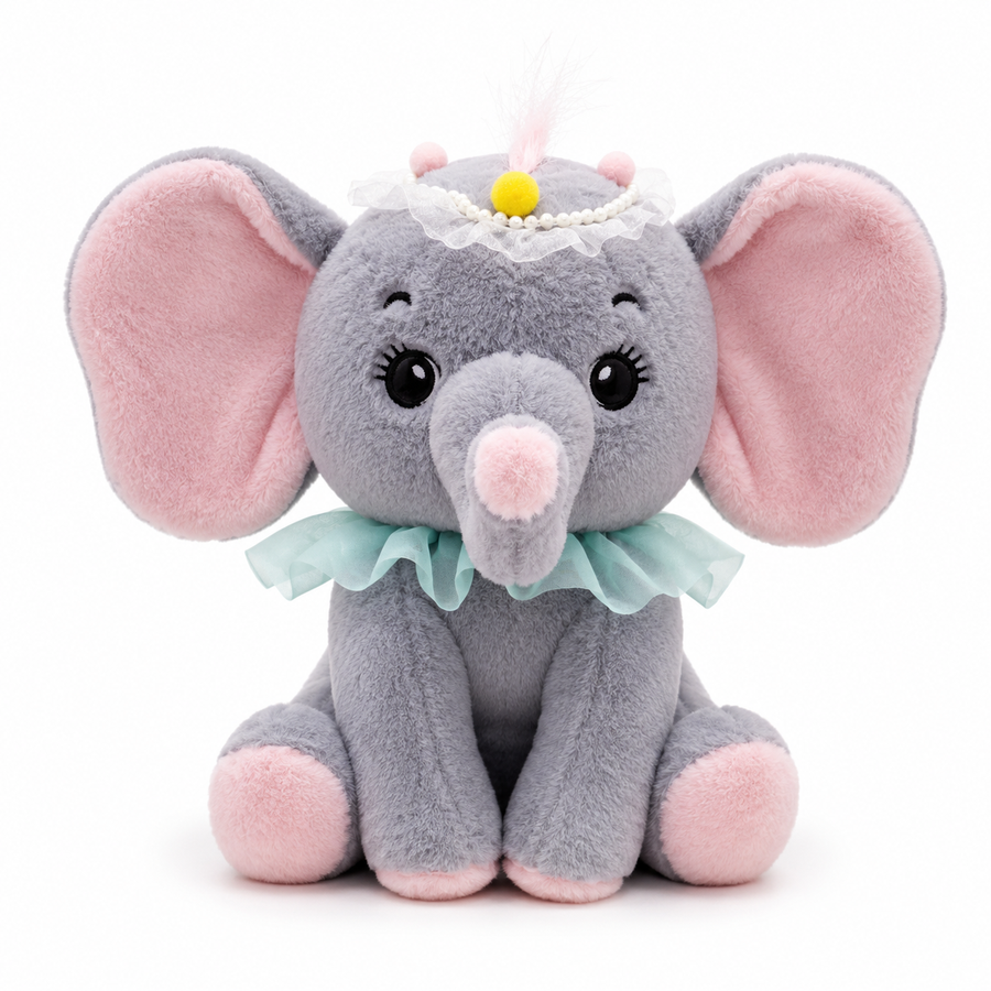 Peluche Elefante Gris y Rosado 45cm PS1145 - Image 4