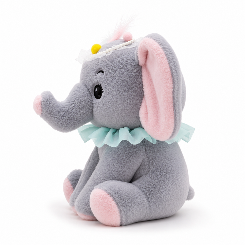 Peluche Elefante Gris y Rosado 45cm PS1145 - Image 3
