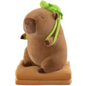 Peluche Capibara Tortuga Con Cobija 40cm PS1048
