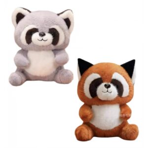 Peluche Mapache Gris y Marron 25cm PS1104