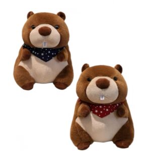 Peluche Castor Con Pañuelo 50cm Ps1144