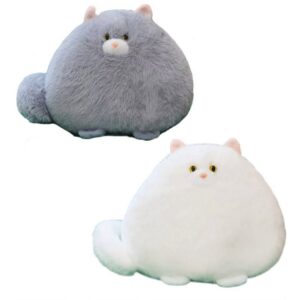 Peluche Gato Gris y Blanco 30cm PS1163