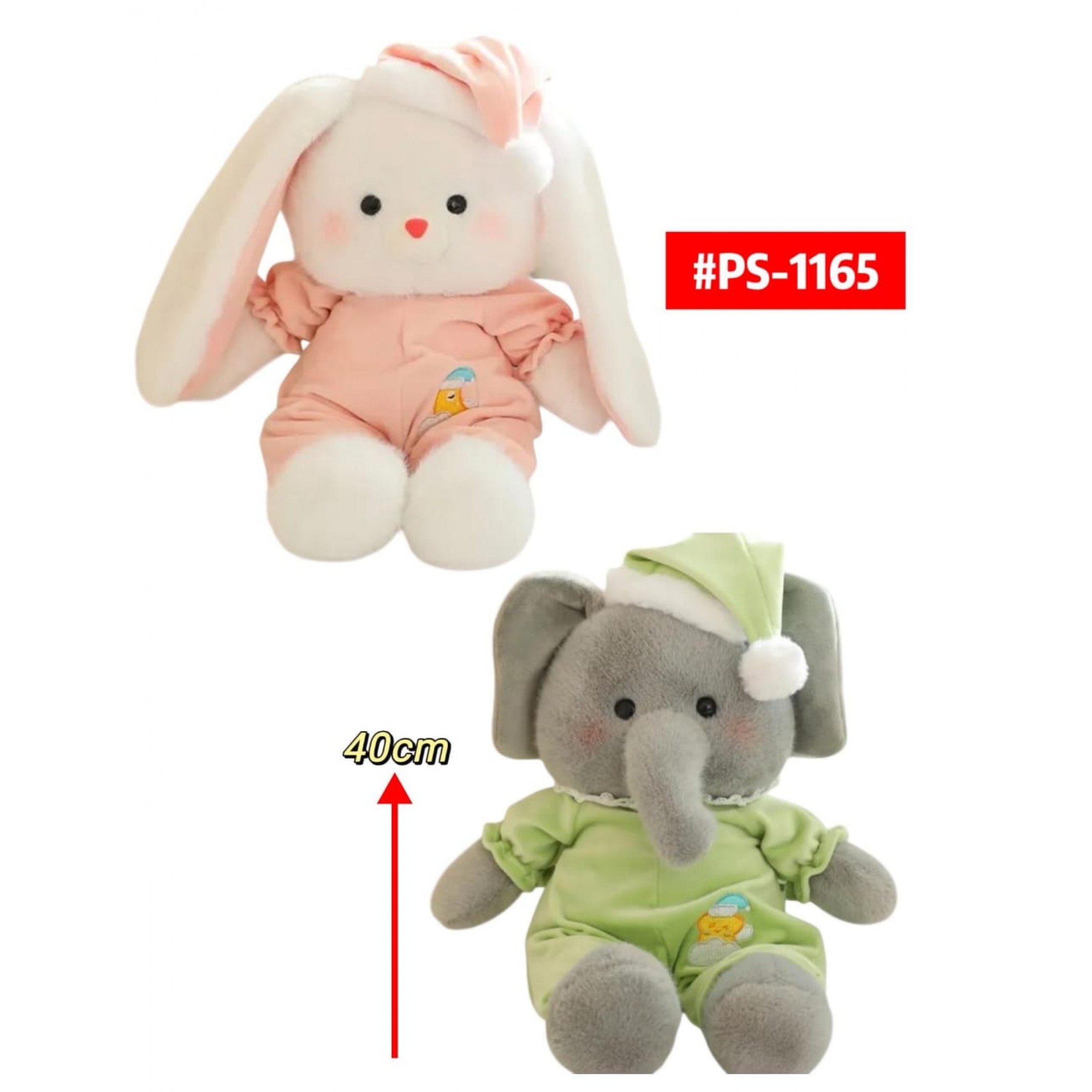 Peluche Conejo y Elefante 40cm PS1165 - Image 7