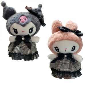 Peluche Kuromi y Melody Vestido 25cm PS796