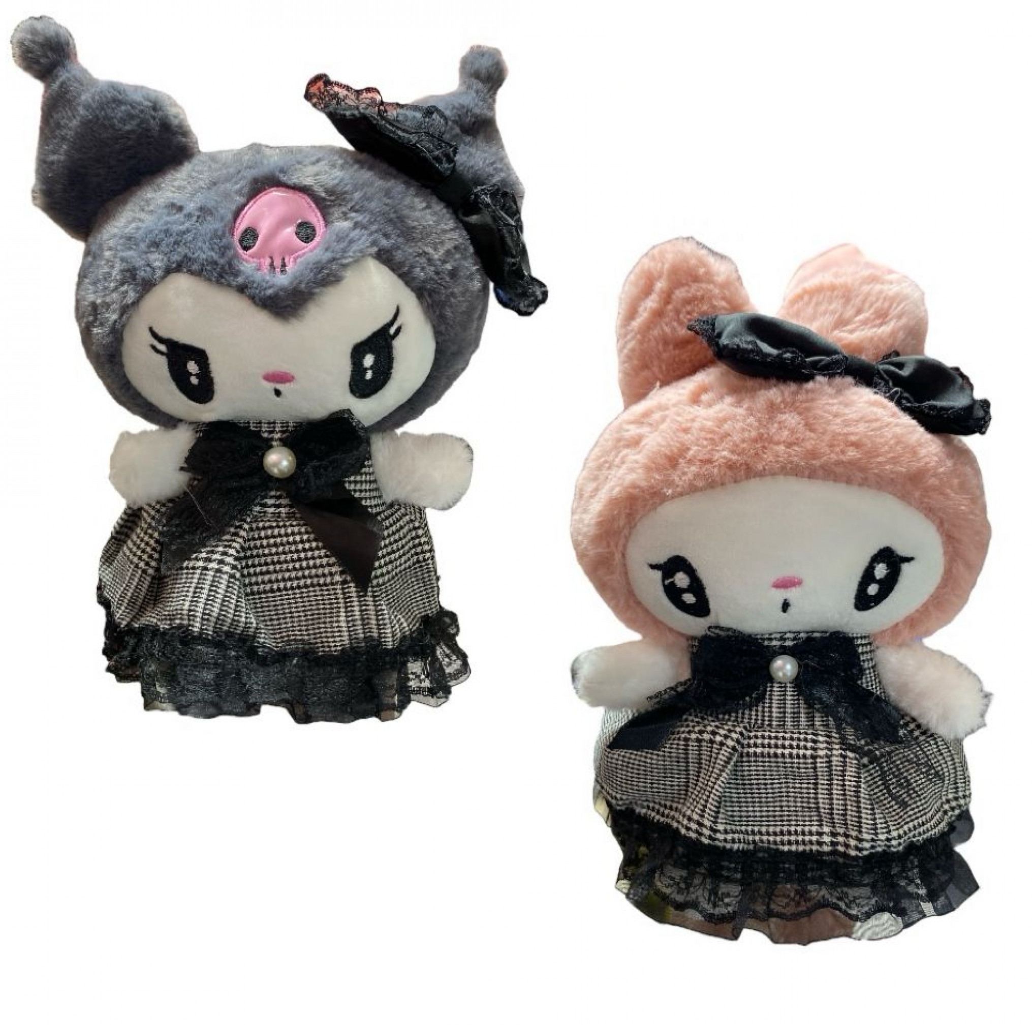 Peluche Kuromi y Melody Vestido 25cm PS796
