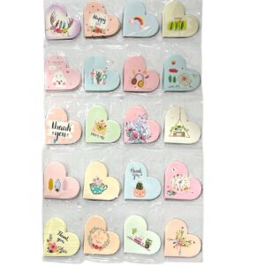 Tarjetas Blister Corazones Pastel x160 unid