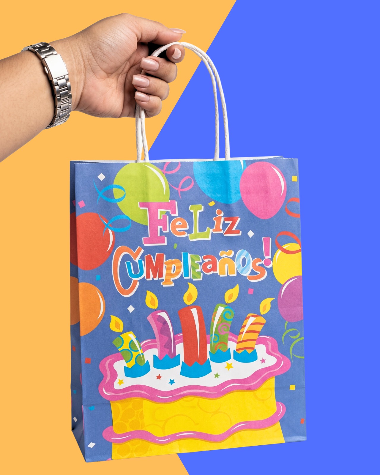 Bolsas de Papel c/asa 27×21 Cumple x12 unid. - Image 3