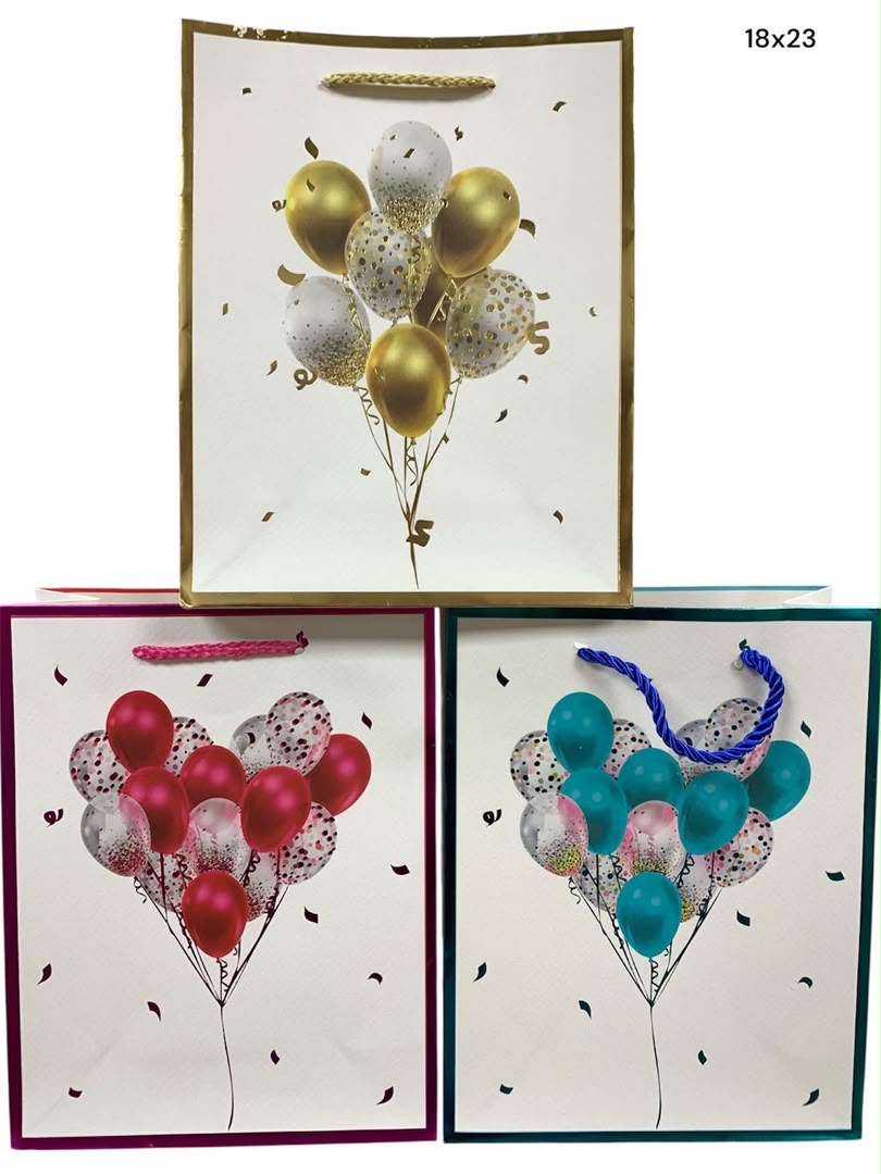 Bolsas Delux M (18x24) Globos x12 unid.