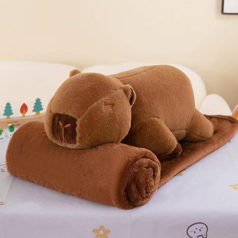Peluche Capibara Acostado Con Cobija 55cm PS1049 - Image 4