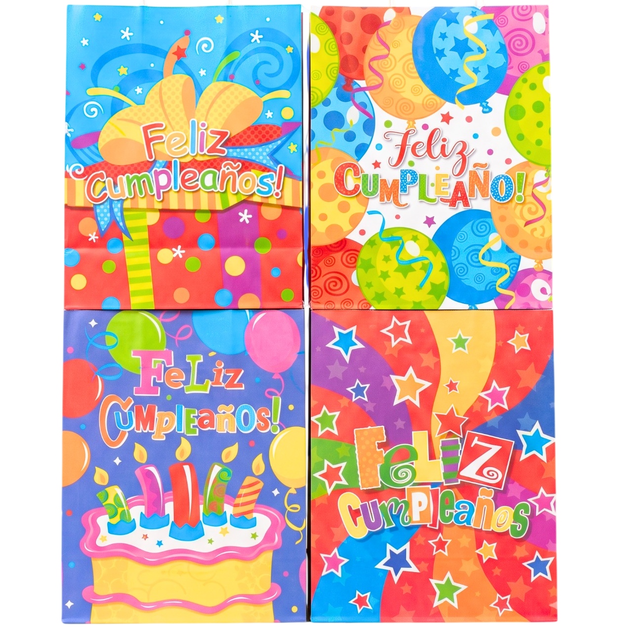 Bolsas de Papel c/asa 27×21 Cumple x12 unid.