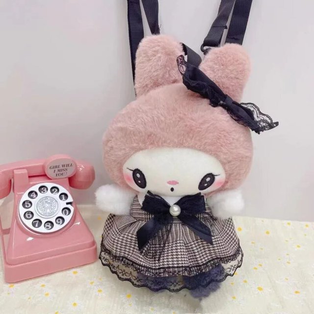 Peluche Kuromi y Melody Vestido 25cm PS796 - Image 8