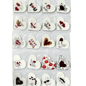 Tarjetas Blister Corazones Blancos x160 unid