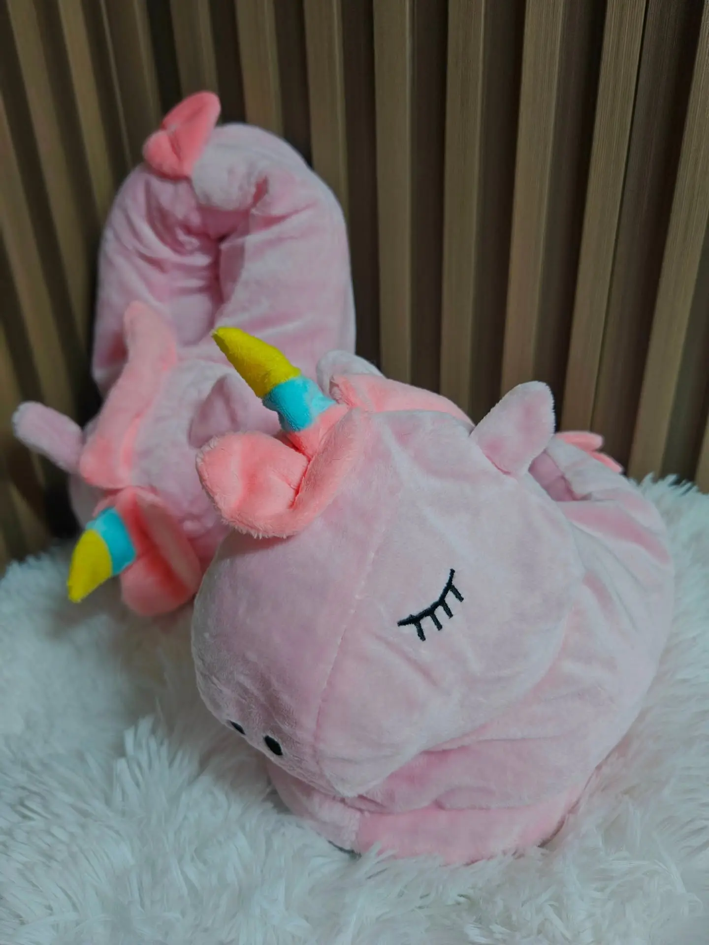 PANTUFLAS UNICORNIO ROSADO 28cm #44204-25 - Image 4