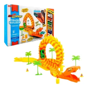 Pista De Carreras Track Builder Snake 88pc + Carro