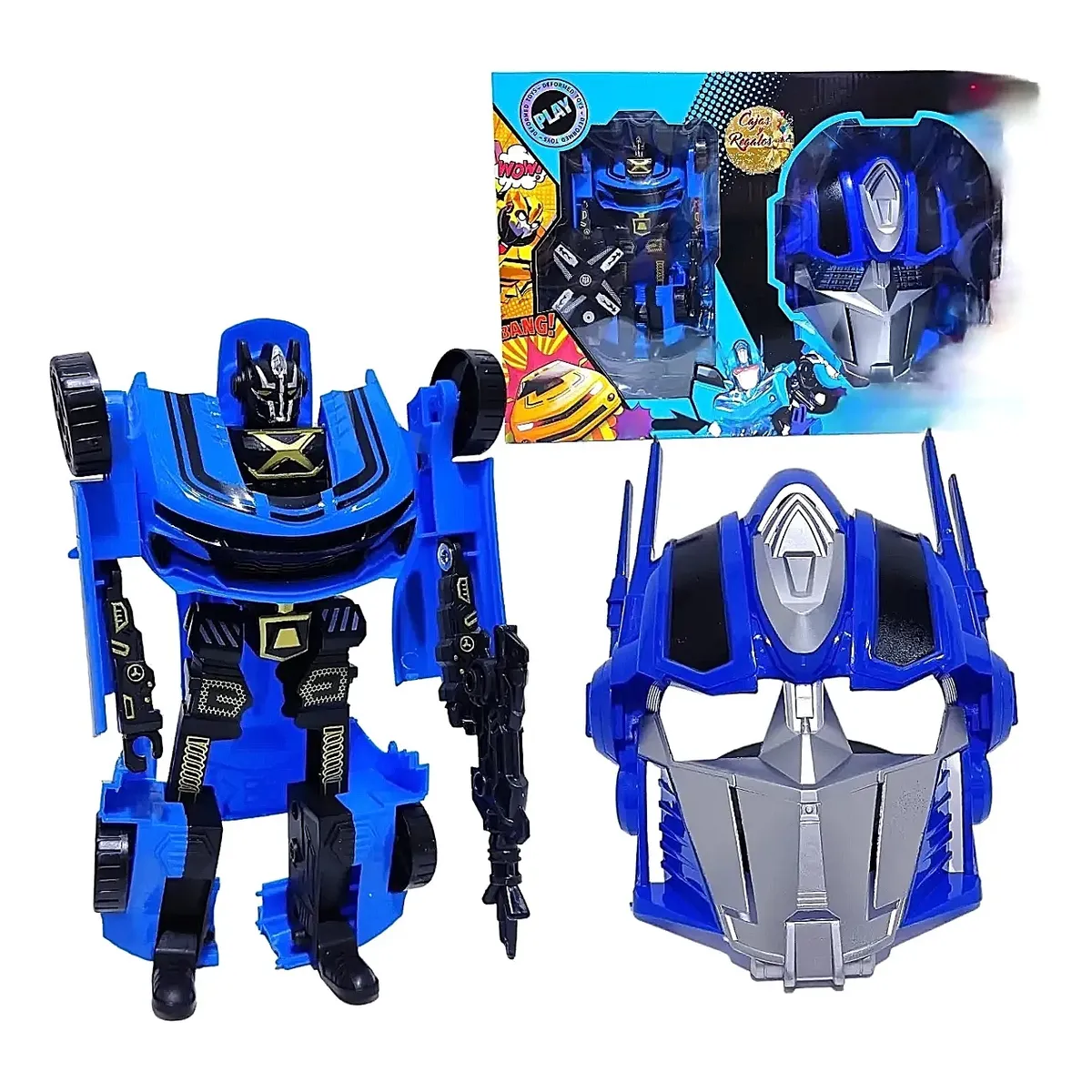 Figura Transformer Oprimus Prime Bumblebee + Mascara - Image 7
