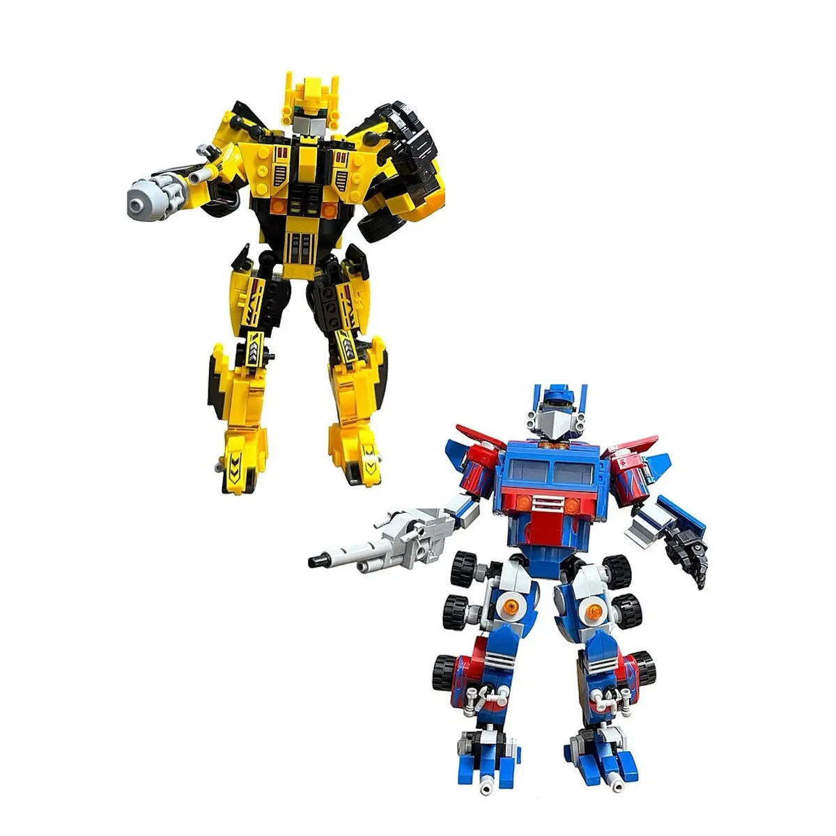 Transformers Armable Amarillo Y Azul 488 Piezas