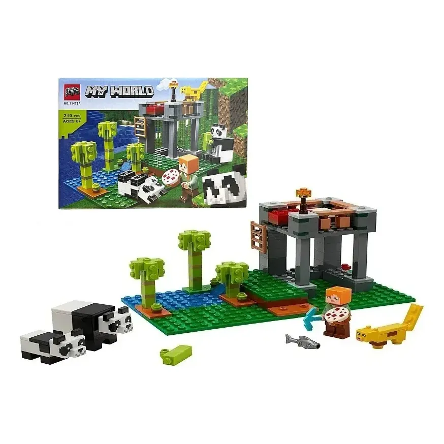 Minecraft Armable Panda Nursery 210pc Para Niños - Image 4