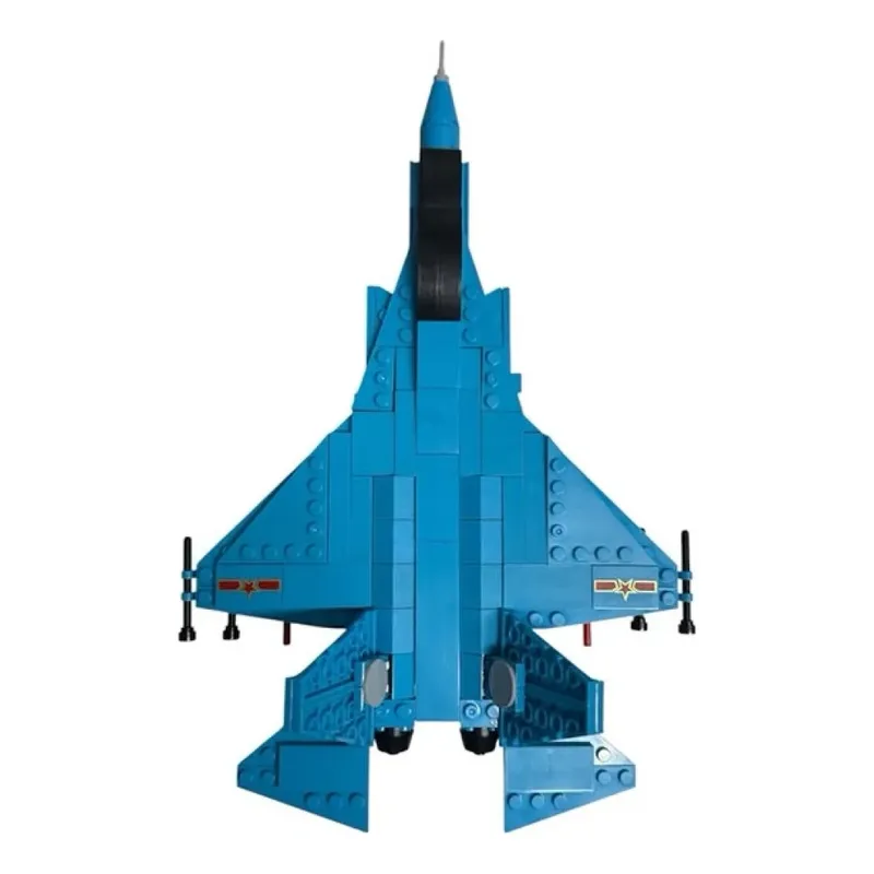 Jet Armable Azul Para Niños 210pc + 1 Muñeco