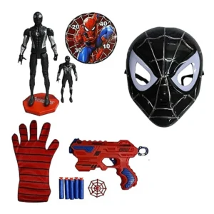 Set Spiderman Y Hulk Con Mascara Con Luces + Pistola, Figura